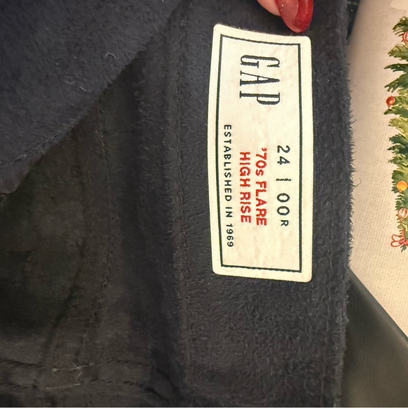 GAP High Rise Flare Jeans - Black Vegan Leather - Picture 3 of 10